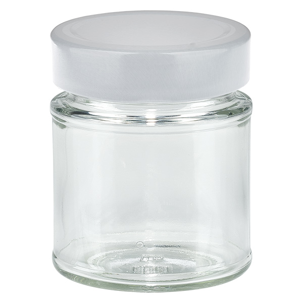 154ml Rundglas + BasicSeal Deckel weiss deep UN..
