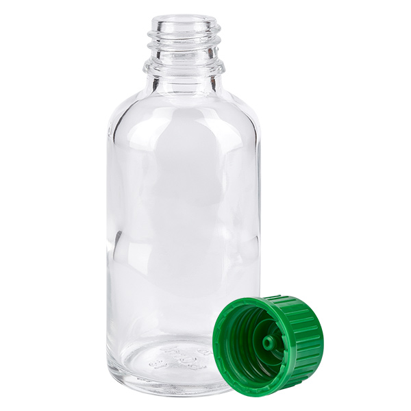 50ml Flasche 11mm Schraubverschluss grün Standard ClearLine UT18/50