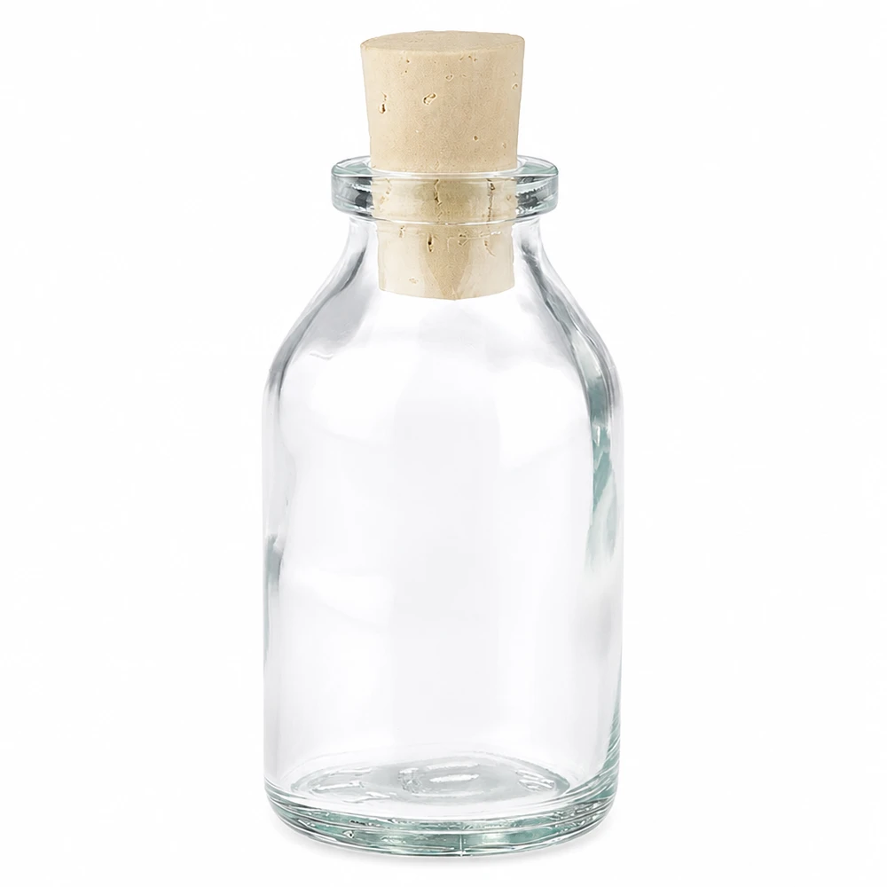 Flasche Klarglas 20ml mit Korken 11/14mm Zylindrische Glasflasche 20ml mit passendem Korken 11/14mm Produktfoto
