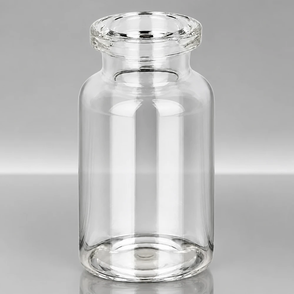 Injektionsflasche Klarglas 10ml Kleine Glasflasche 10ml für Injektionszwecke mit optisch klarer Wandung und präzisem Rollrand