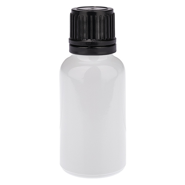 Flacone da 20 ml con tappo a vite da 11 mm nero Tappo di sicurezza WhiteLine UT18/20 Flacone da 20 ml con tappo a vite da 11 mm nero Tappo di sicurezza WhiteLine UT18/20