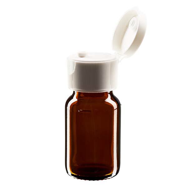 Flacone per medicinali da 30 ml, marrone, con tappo flip-top ApoGlas Flacone per medicinali da 30 ml, marrone, con tappo flip-top ApoGlas