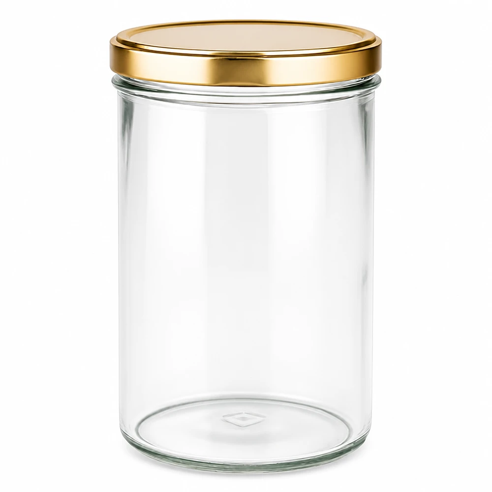 Barattolo da 277 ml con coperchio dorato BasicSeal UNiTWIST barattolo da conserva trasparente
