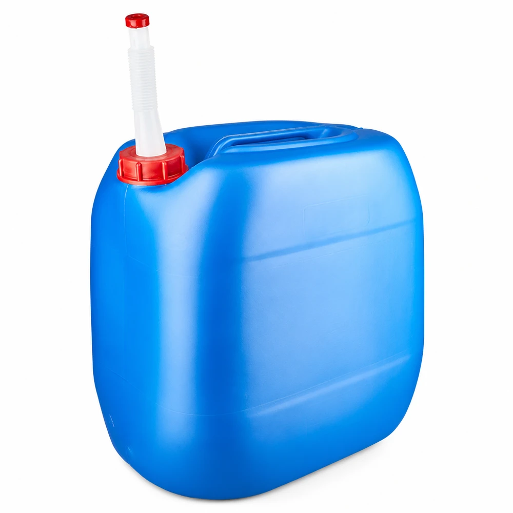 Kanister 30 Liter blau mit Auslaufrohr Flex Stapelbarer 30 Liter Kanister blau mit Flex-Auslaufrohr ideal für Camping und Notvorrat