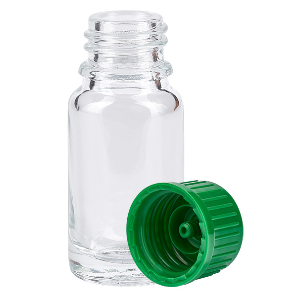10ml Flasche 11mm Schraubverschluss grün Standard ClearLine UT18/10