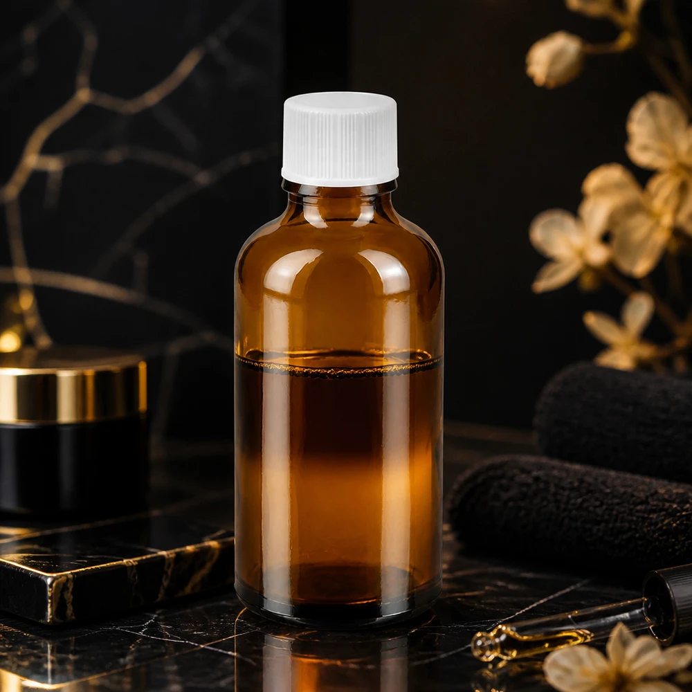 50ml Flasche 11mm Schraubverschluss weiß Standard BrownLine UT18/50 Vielseitige Braunglasflasche 50ml mit Standard-Verschlusssystem für verschiedene Einsätze