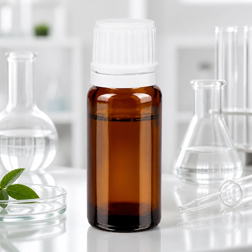 Apothekenflasche braun 10ml Schraubverschluss weiß Originalitätsverschluss Braune Glasflasche 10ml Schmalhalsflasche mit weißem Schraubverschluss 11mm