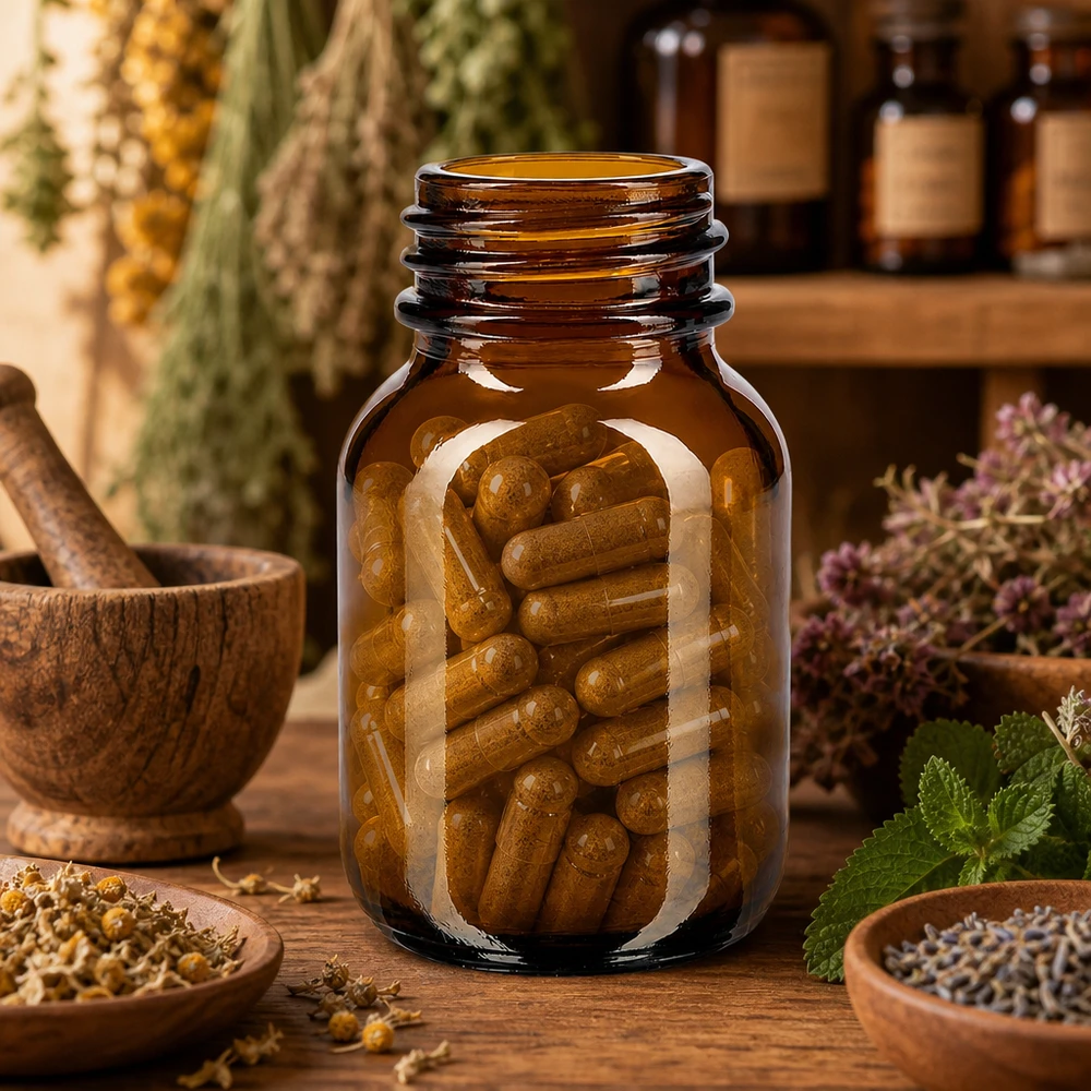 Bocal à col large en verre ambré 50 ml, goulot DIN 32, sans couvercle Bouteille compacte à col large de 50 ml en verre brun de haute qualité pour les compléments alimentaires