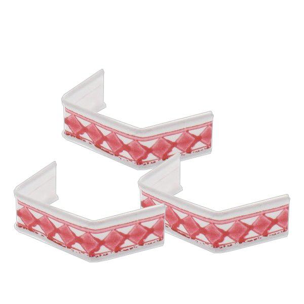 Confezione da 100 U-clip a nastro 40 mm rosso/bianco Confezione da 100 U-clip a nastro 40 mm rosso/bianco