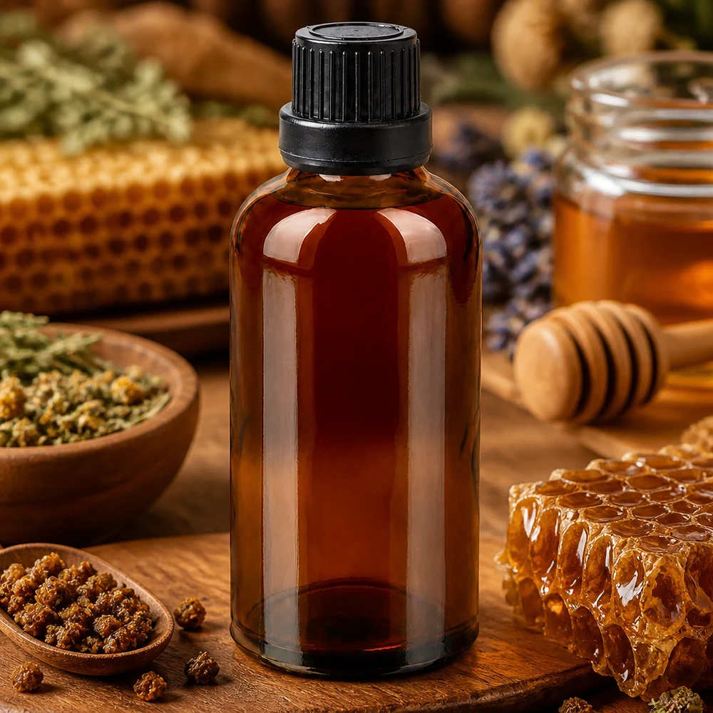 50ml Flasche 11mm Schraubverschluss schwarz OriginalitätsverschlussII BrownLine UT18/50 Professionelle 50ml Braunglasflasche mit UT18 Gewinde für Imkerei und Naturheilkunde Produkte