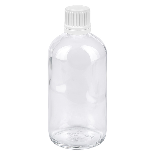 Bottiglia da 100ml 11mm SV bianco OV ClearLine UT18/100 Bottiglia da 100ml 11mm SV bianco OV ClearLine UT18/100