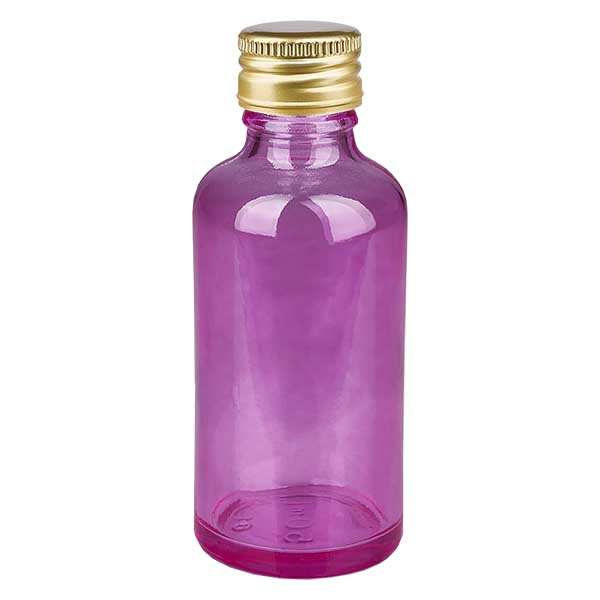50ml Flasche 11mm Schraubverschluss Alu-Gold Standard PurpleLine. UT18/50