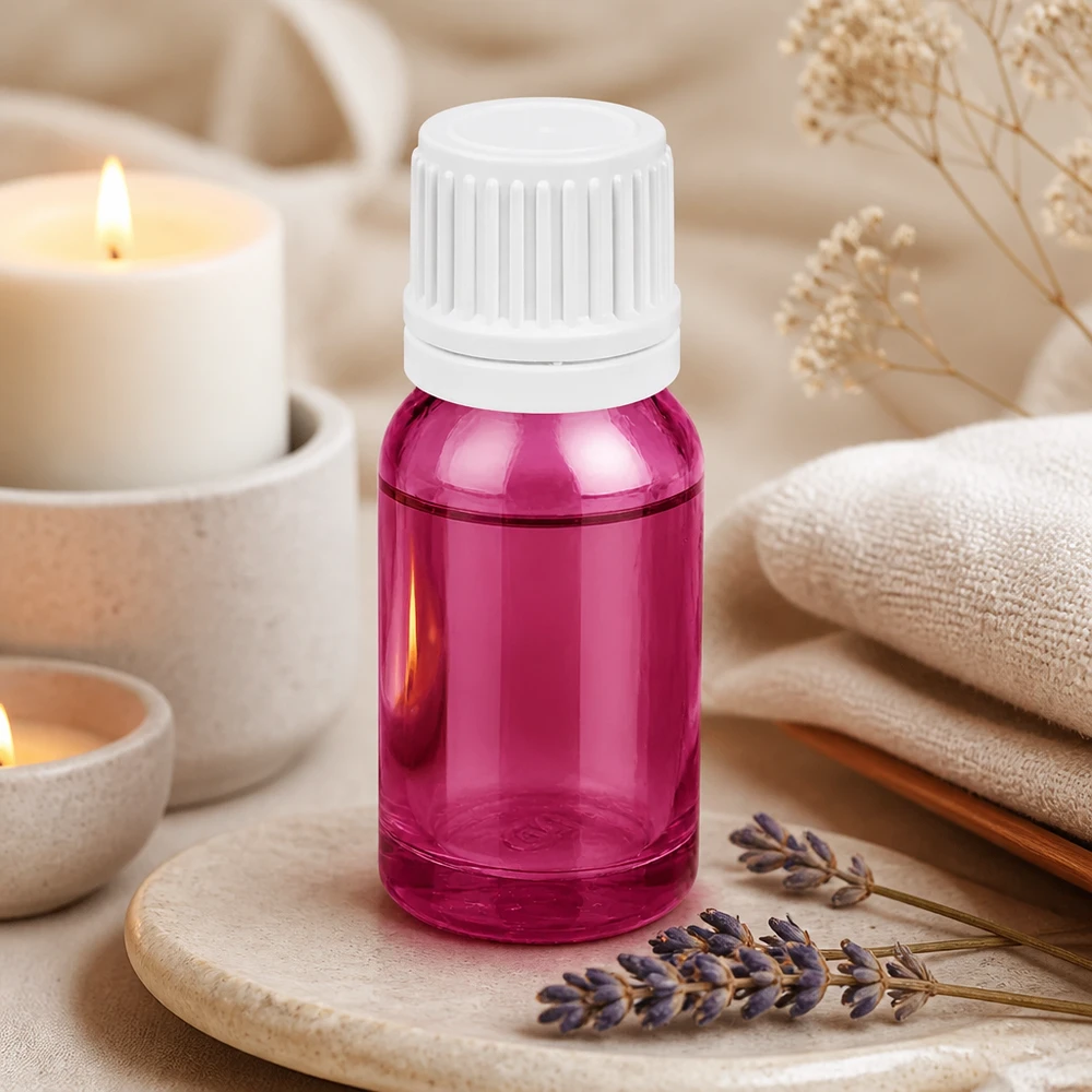 Flacone contagocce premium da 10 ml dall'elegante design viola per essenze e sieri di alta qualità