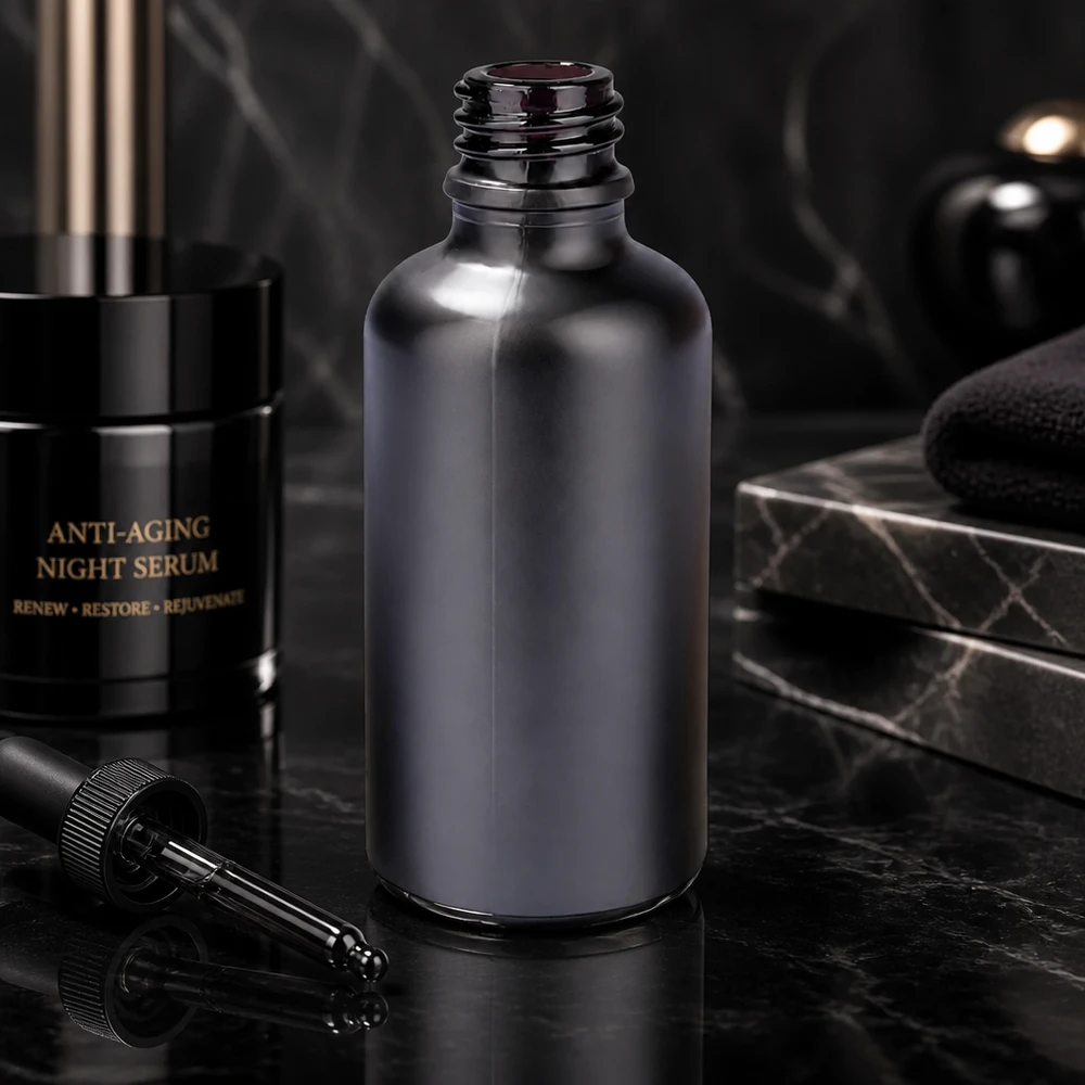 50ml Apothekerflasche BlackLine UT18/50 UNiTWIST Lichtschutz Apothekerflasche 50ml BlackLine UT18/50 UNiTWIST für empfindliche Wirkstoffe