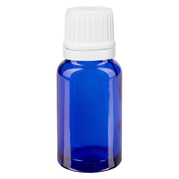 Flacone contagocce blu da 10ml OV bianco/0,7mm ApoGlas Flacone contagocce blu da 10ml OV bianco/0,7mm ApoGlas