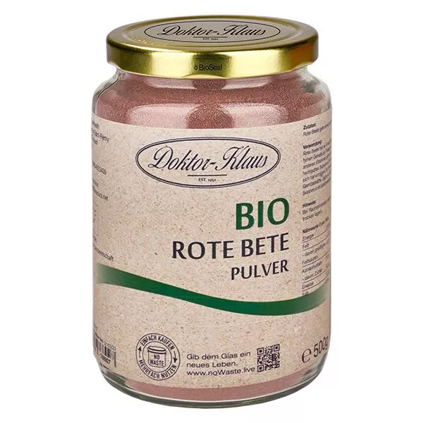 Rote Bete Pulver Bio 500g Doktor-Klaus noWaste