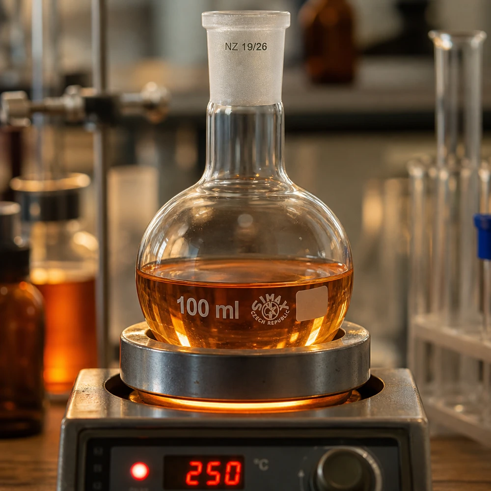 Pallone da 100 ml con area di giunzione smerigliata - forma ergonomica per un utilizzo sicuro
