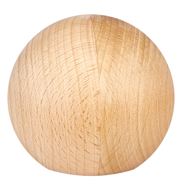 Palla di legno UNiTWIST (faggio) per WECK RR80 Palla in legno di faggio UNiTWIST per WECK RR80 - Vista dettagliata della struttura e delle venature del legno naturale