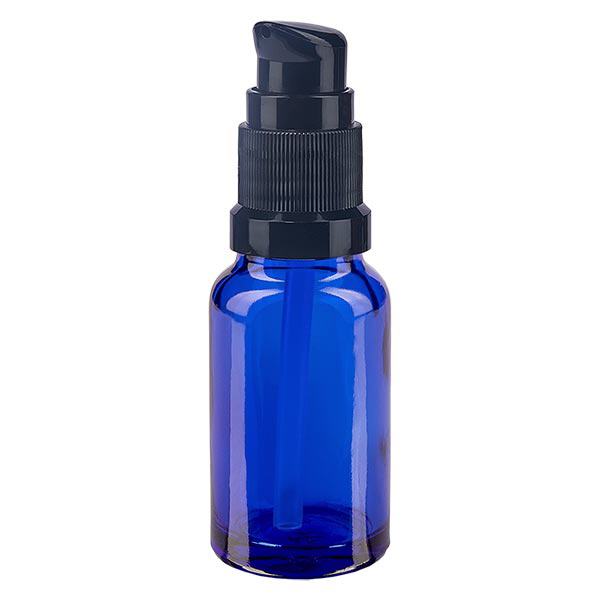 Bottiglia a pompa 10ml blu STD nero ApoGlas Bottiglia a pompa 10ml blu STD nero ApoGlas