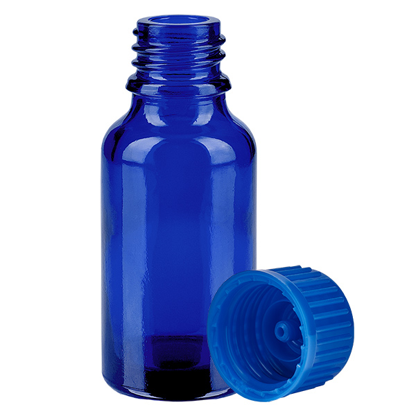 20ml Flasche 11mm Schraubverschluss blau Standard BlueLine UT18/20