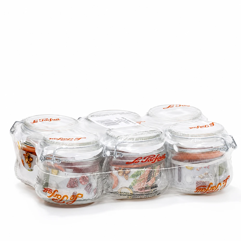 Vasetto Le Parfait® 250 ml Ø70 mm conserve Barattoli da 250 ml Le Parfait con tappo oscillante in un set di 6 barattoli trasparenti per conserve Modello Super