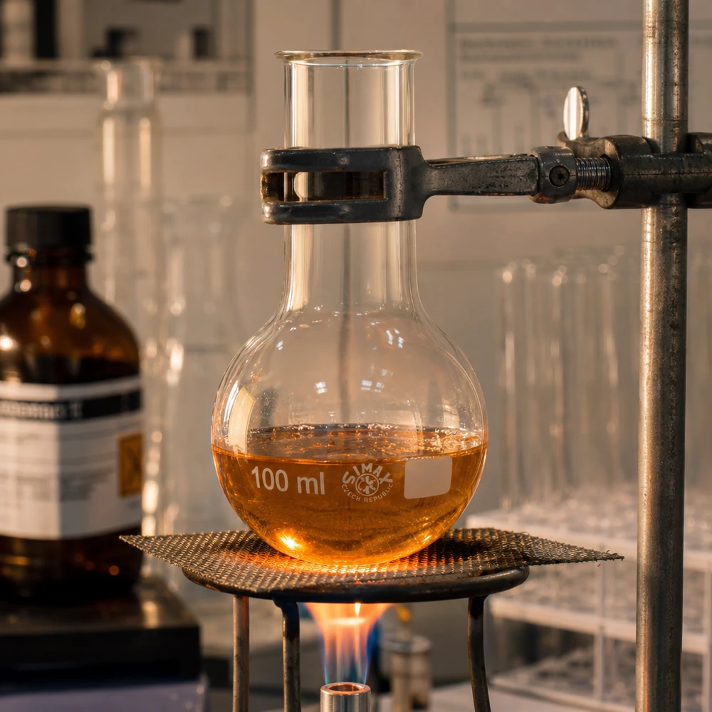 Matraccio graduato da laboratorio da 100 ml a collo largo con marcature chiare del volume per risultati di misurazione precisi