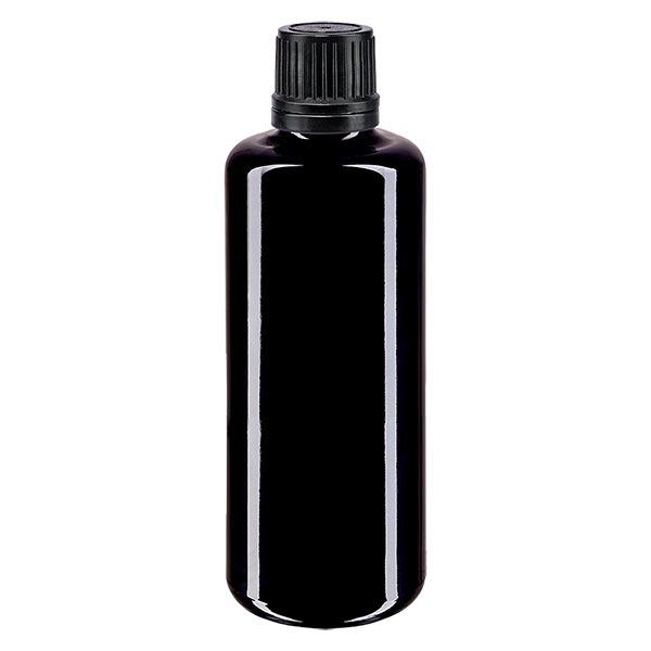 Bottiglia da farmacia viol. 50ml tappo a vite nero tam. OV Bottiglia da farmacia viol. 50ml tappo a vite nero tam. OV