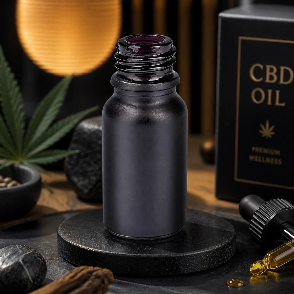 Flacone professionale per farmacisti da 10 ml BlackLine UT18/10 con robusta struttura in vetro per il settore farmaceutico