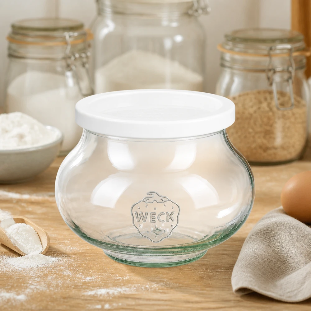 Barattolo decorativo da 560 ml con coperchio ermetico WECK RR80