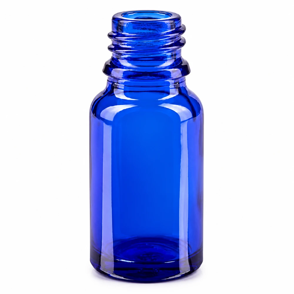 10ml Sprayflasche gelb/transparent Standardverschluss BlueLine UT18/10 Handliche 10ml blaue Glasflasche BlueLine UT18 10 ideal für Reise und unterwegs