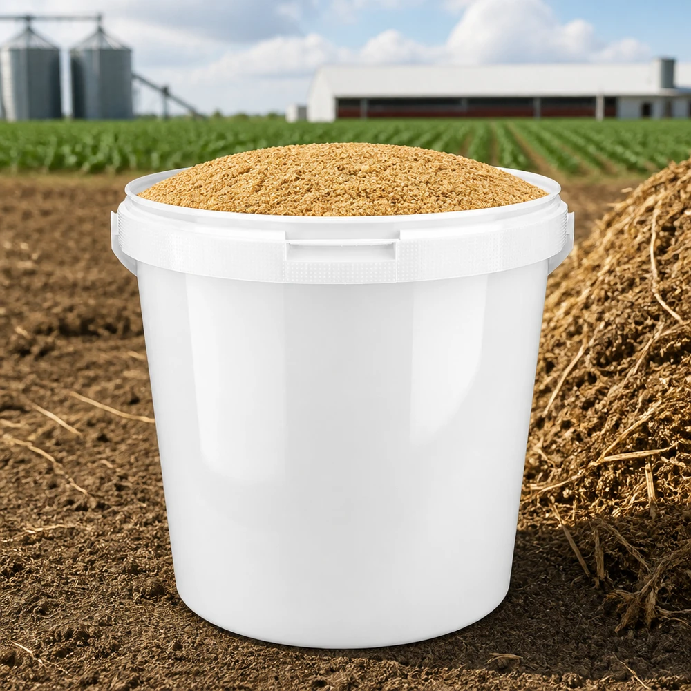Stabiler Kunststoffeimer 10,7L aus PP für Tierfutter und Landwirtschaft ohne Deckel