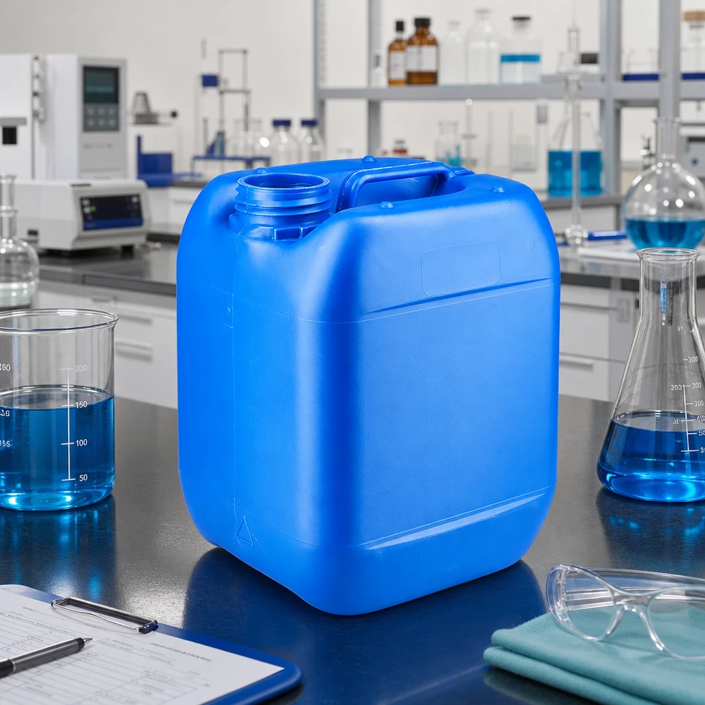 Robuster blauer Lagerkanister 5L ohne Deckel aus lebensmittelechtem Kunststoff