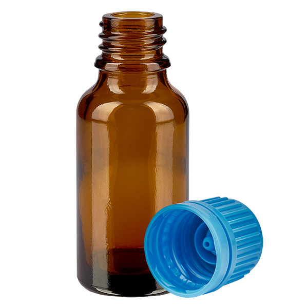 20ml Flasche 11mm Schraubverschluss blau Originalitätsverschluss BrownLine UT18/20