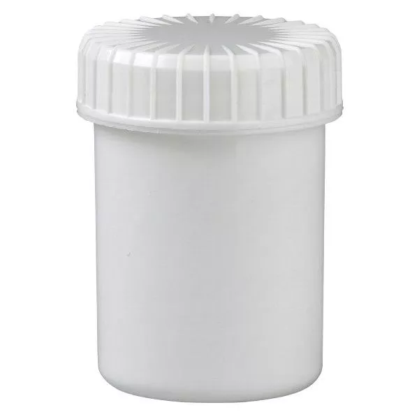 weiße Schraubdose 40 ml mit gerilltem Deckel