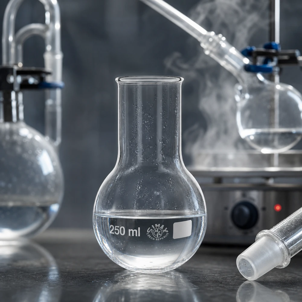 Fiaschetta da 250 ml a collo largo Matraccio a bocca larga da 250 ml con scala graduata per una misurazione precisa del volume in laboratorio