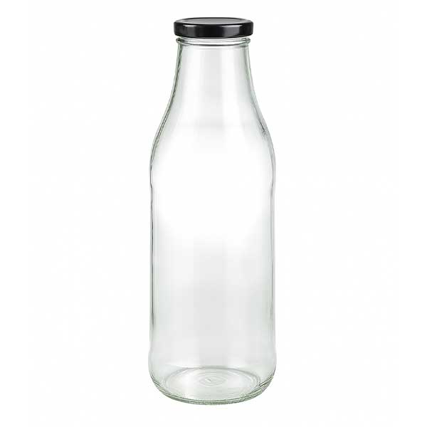 1000ml Bouteille avec couvercle BasicSeal noir UNiTWIST