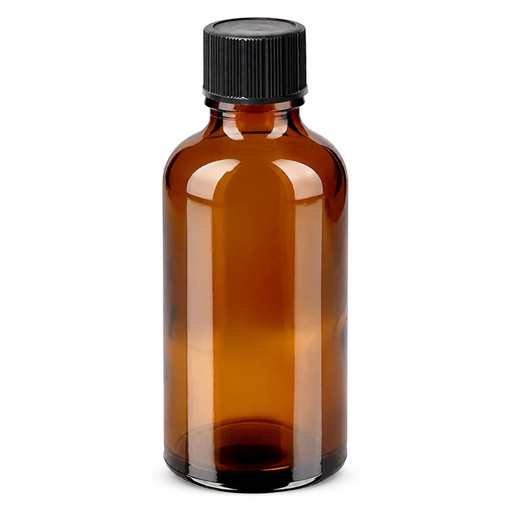 50ml Tropfflasche 1mm schwarz Standardverschluss BrownLine UT18/50 Hochwertige Braunglas Tropfflasche 50ml mit schwarzer Kappe für Kosmetik und Pharmazie