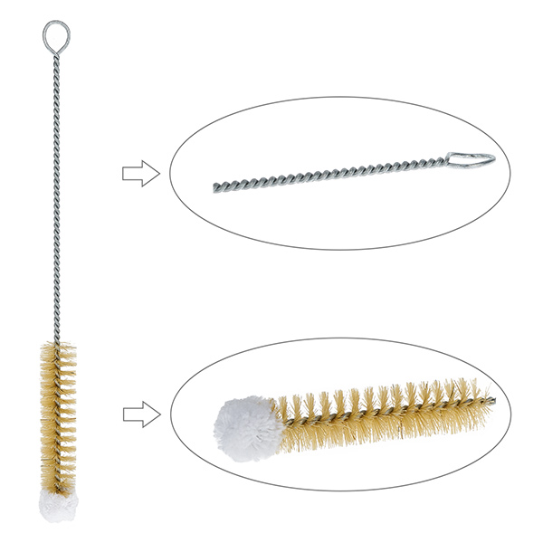 Brosse de nettoyage ronde avec tête en coton ⌀16mm. Idéale pour nettoyer les tubes à essai. Poils naturels & coton. Longueur totale 22cm. Brosse de nettoyage ronde avec tête en coton ⌀16mm. Idéale pour nettoyer les tubes à essai. Poils naturels & coton. Longueur totale 22cm.