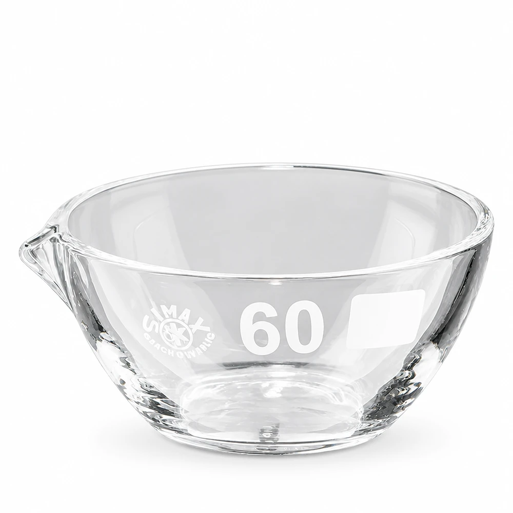 Capsule d’évaporation 45 ml en verre borosilicate, avec bec verseur Bol d'évaporation résistant à la chaleur 60mm rond en verre borosilicaté avec fonction verseur