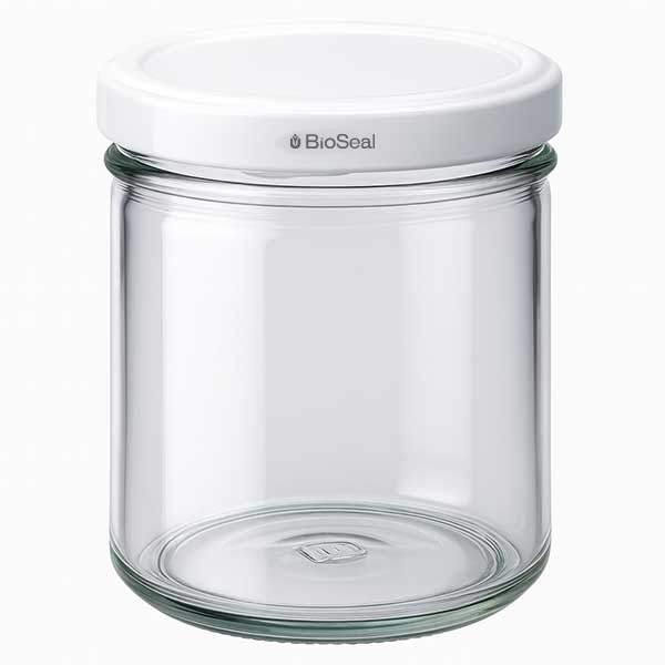 167ml Sturzglas mit BioSeal Deckel weiß UNiTWIST