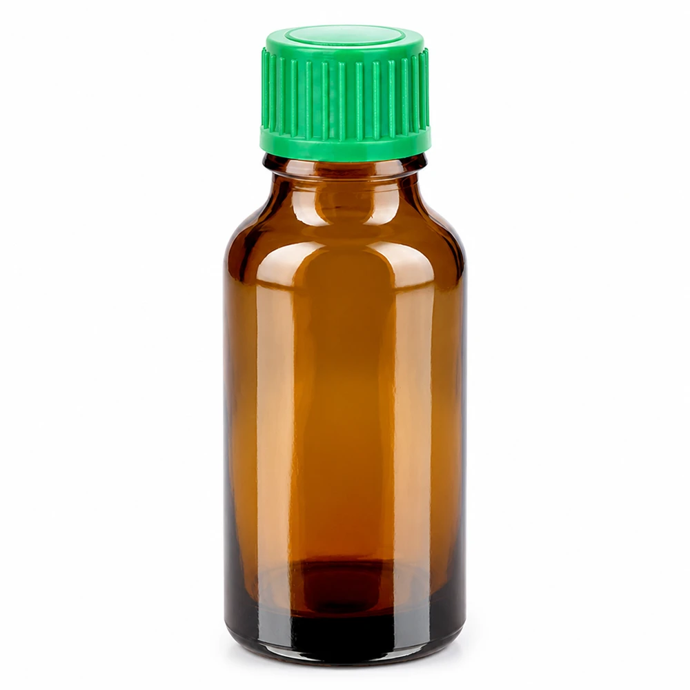 20ml Tropfflasche 0.8mm grün Standardverschluss BrownLine UT18/20 Hochwertige Tropfflasche 20ml aus braunem Borosilikatglas mit dichtem Verschluss