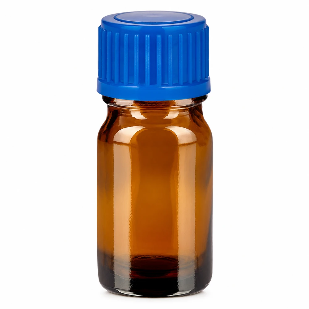 5ml Flasche 11mm Schraubverschluss blau Standard BrownLine UT18/5 Professionelle 5ml Braunglasflasche mit blauer Kappe für Labor und Pharmazie