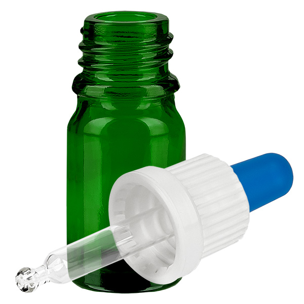 5ml Pipettenflasche weiß/blau Originalitätsverschluss GreenLine UT18/5