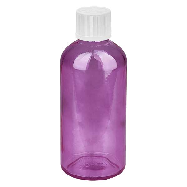100ml Tropfflasche 1.2mm weiß Standard Kindersicher PurpleLine. UT18/100