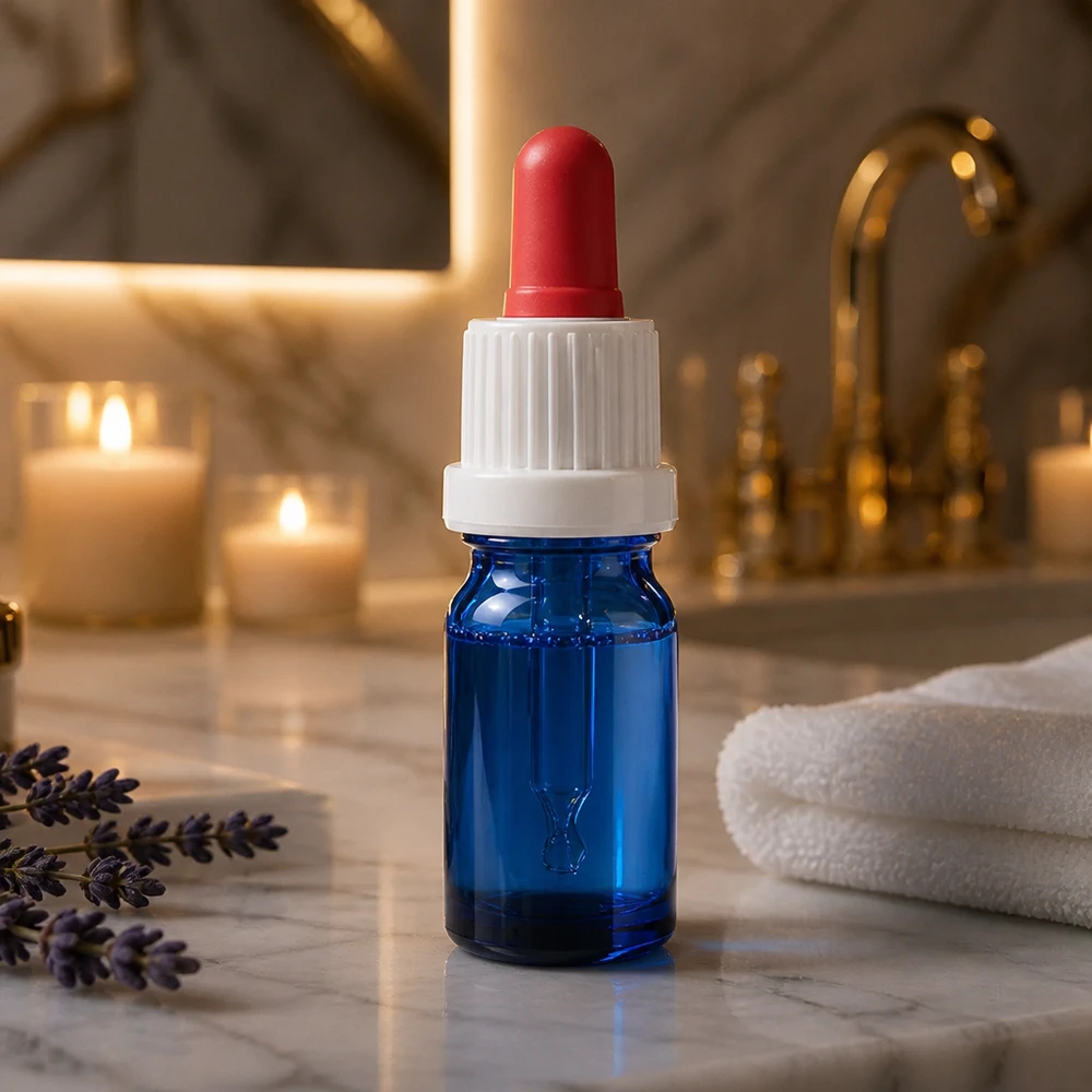 5ml Pipettenflasche weiß/rot Originalitätsverschluss BlueLine UT18/5 Hochwertige BlueLine Pipettenflasche 5ml mit hygienischem Verschluss für sterile Aufbewahrung