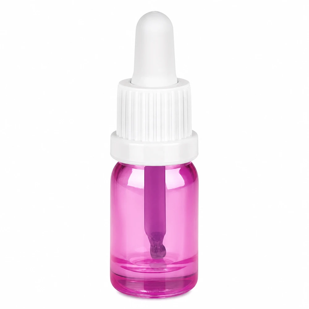 5ml Pipettenflasche weiss Originalität Schraubverschlusserschluss PurpleLine UT18/5 Handliche Pipettenflasche 5ml in Purple Line Design mit sicherem weissen Deckel