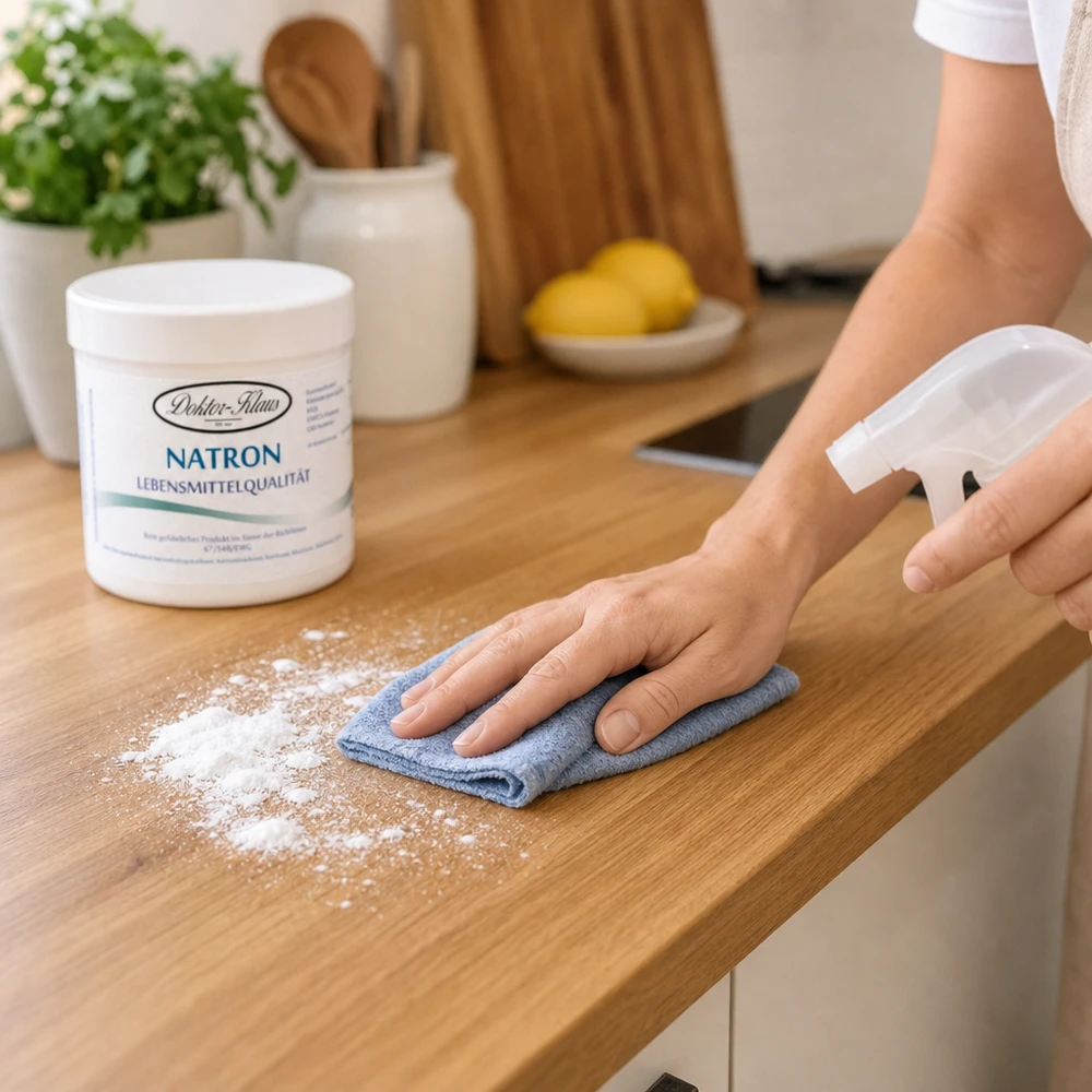 250g bicarbonato di sodio Doctor Klaus Natron Doctor Klaus 250g in un pratico barattolo rotondo bianco per una pulizia domestica versatile