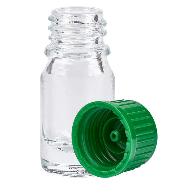 5ml Flasche 11mm Schraubverschluss grün Standard ClearLine UT18/5
