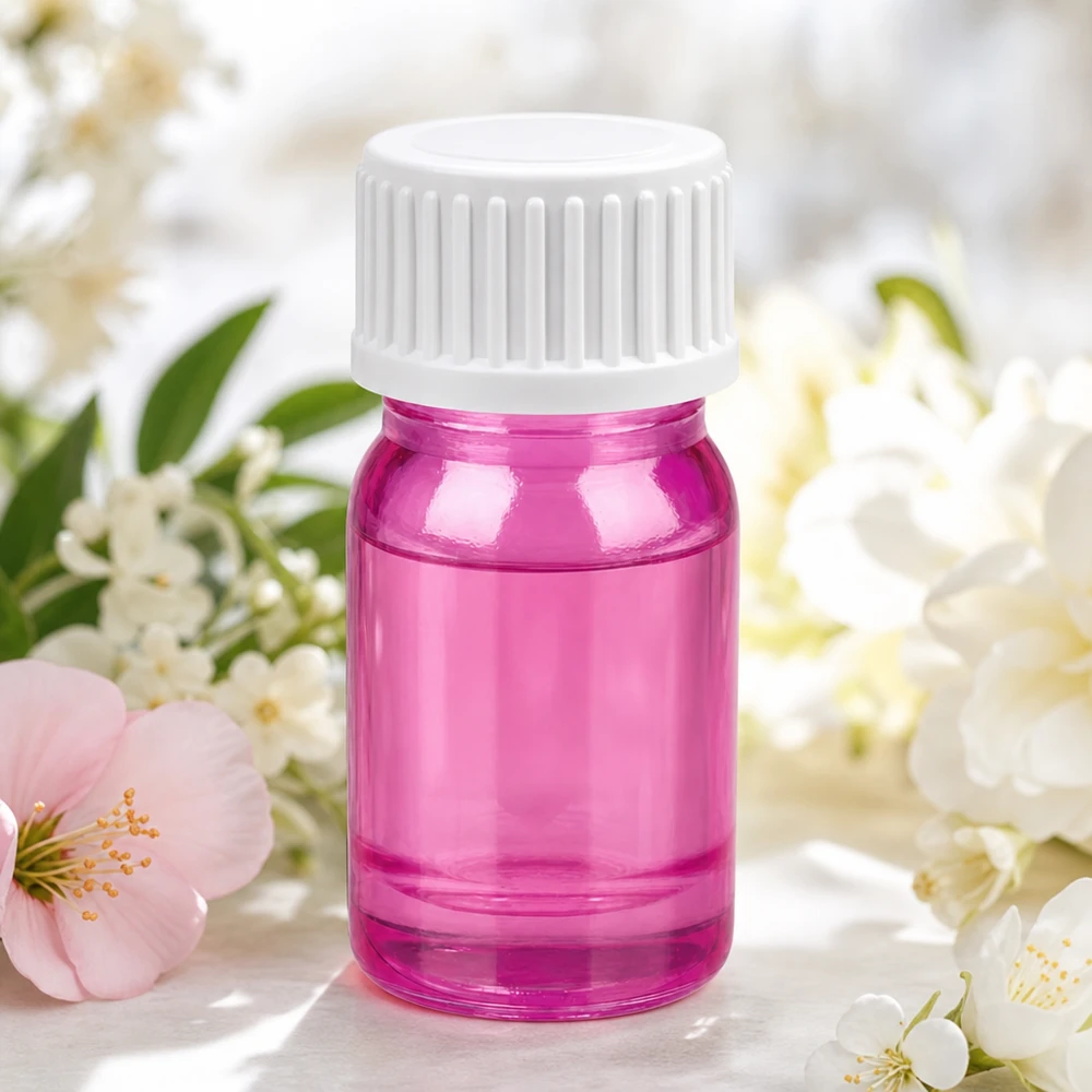 5ml (Globuli)Flasche 3mm Giessring weiß Standard PurpleLine UT18/5 Vielseitige 5ml Glasflasche in Rosa mit weißer Kappe für Parfumöle und Essenzen