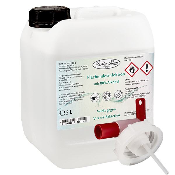 Ricarica per la disinfezione delle superfici 5L Doktor-Klaus Ricarica per la disinfezione delle superfici 5L Doktor-Klaus